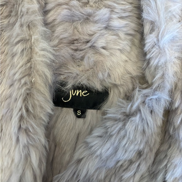 Gray Rabbit Fur Vest - Picture 2 of 3